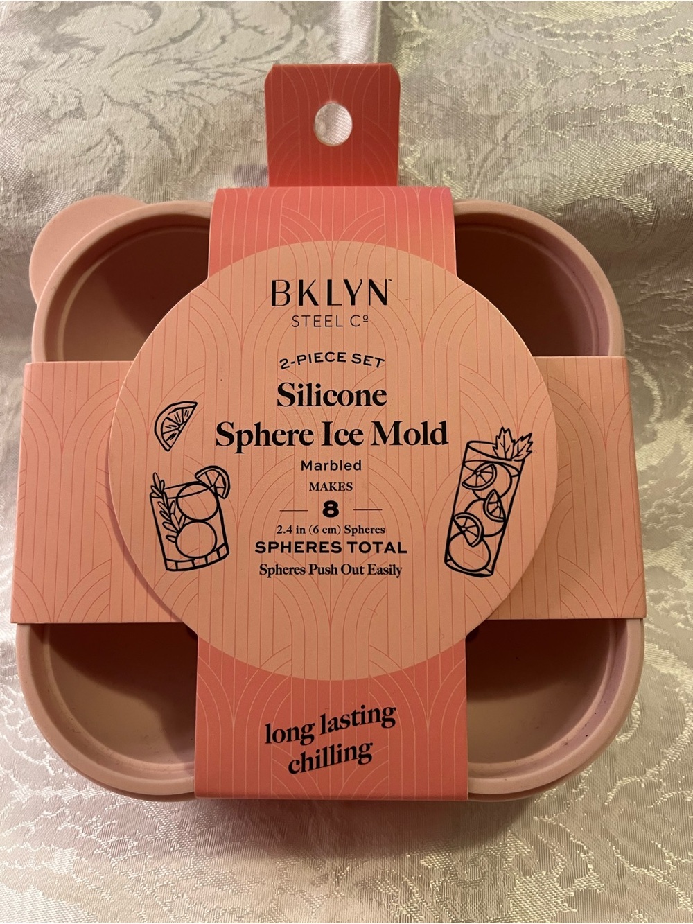 Pink Silicone Sphere Ice Mold - 2-Piece Set NWT - Picture 1 of 7